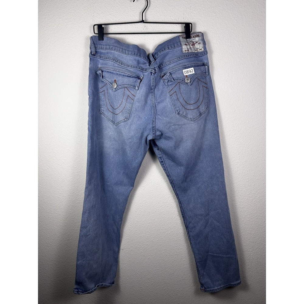 Mens Y2K True Religion Jeans Ricky Relaxed Straight Sz 36 Medium Wash Chief Keef